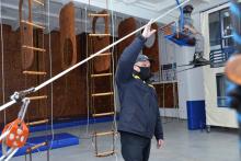 Practical lessons during bad weather: rescuers-to-be practice skills in Rescue Training Center Practical lessons during bad weather: rescuers-to-be practice skills in Rescue Training Center