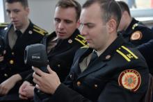 Testing of thermographic cameras on the "Fire module" of LSULS