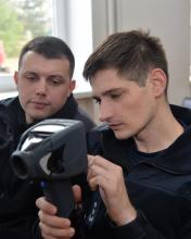 Testing of thermographic cameras on the "Fire module" of LSULS