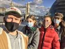 University cadets and students study at Kingston University, London.