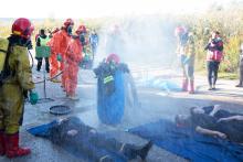 Accident, detection of an unknown biological contamination in the border area, fire in a 9-storey building - EU-CHEM-REACT 2 training continues