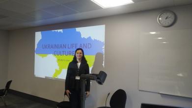 "Ukrainian life and culture": Mariia Ivanchenko conducted a workshop for English colleagues