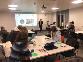 As part of the ERASMUS + project, Nazarii Burak conducted a workshop at Kingston University