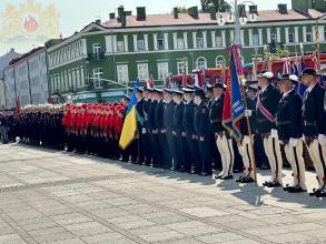 The honor guard of LSULS took part in the 8th National ceremonial walk of firefighters in Jasna Góra (Poland)