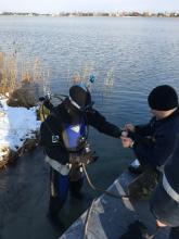 Practical training for divers in Lviv State University of Life Safety